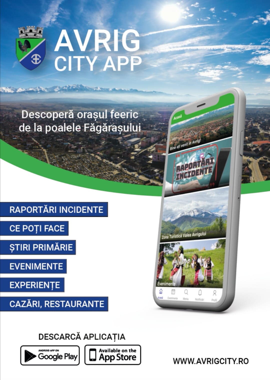 Avrig City App, aplicația oficială a orașului tău!