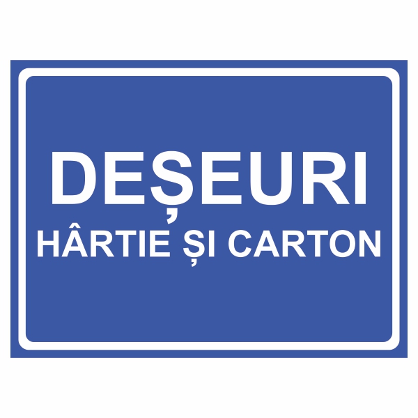 Colectare deșeuri HÂRTIE/CARTON Săcădate